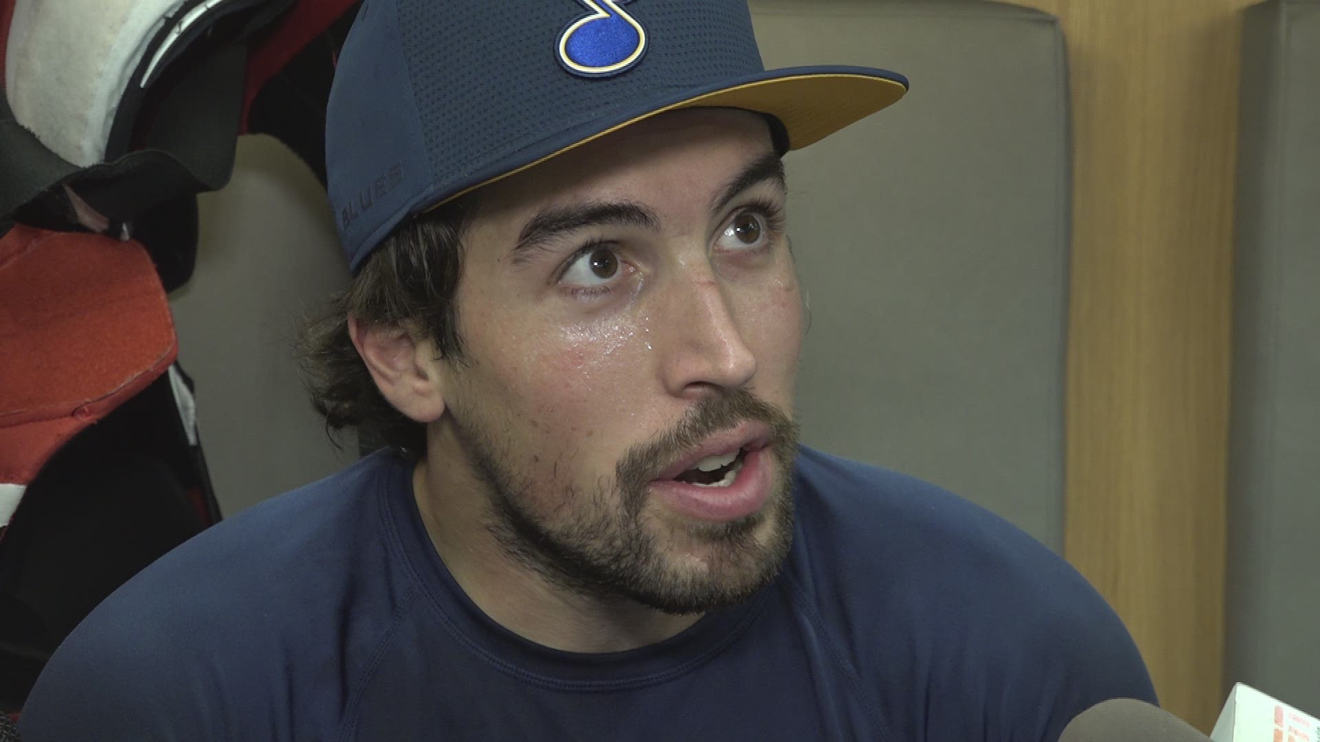 New addition to the team, Justin Faulk talked to reporters ahead of the first game of the 2019-20 season. He talked about his transition to the Blues.