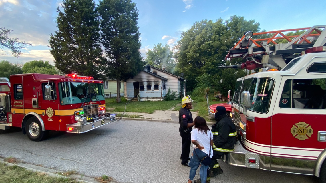 East St. Louis vacant house fire, squatter injured