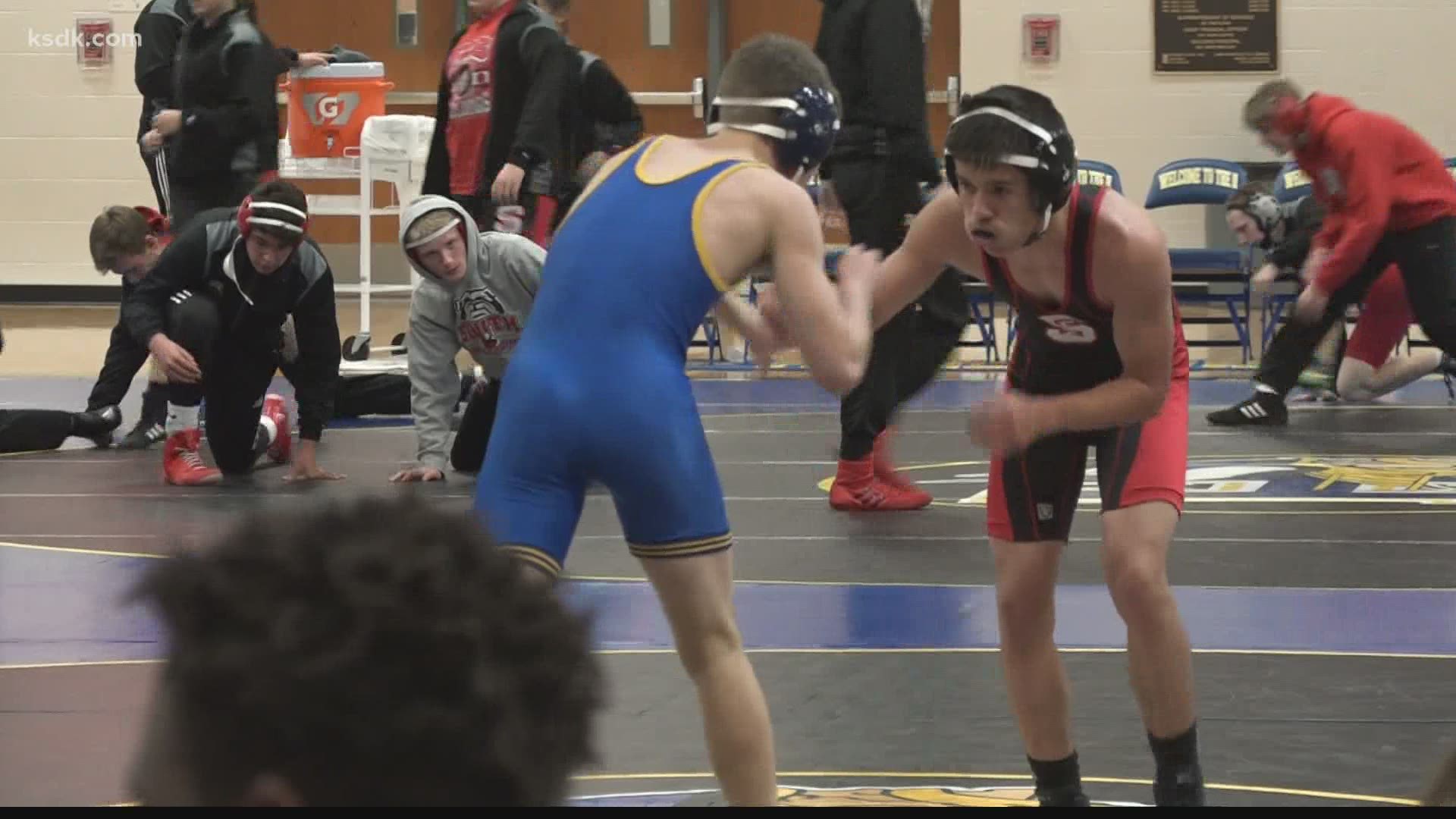 In St. Louis County, the school must submit a plan to the health department for approval and athletes will have to wear masks while wrestling.