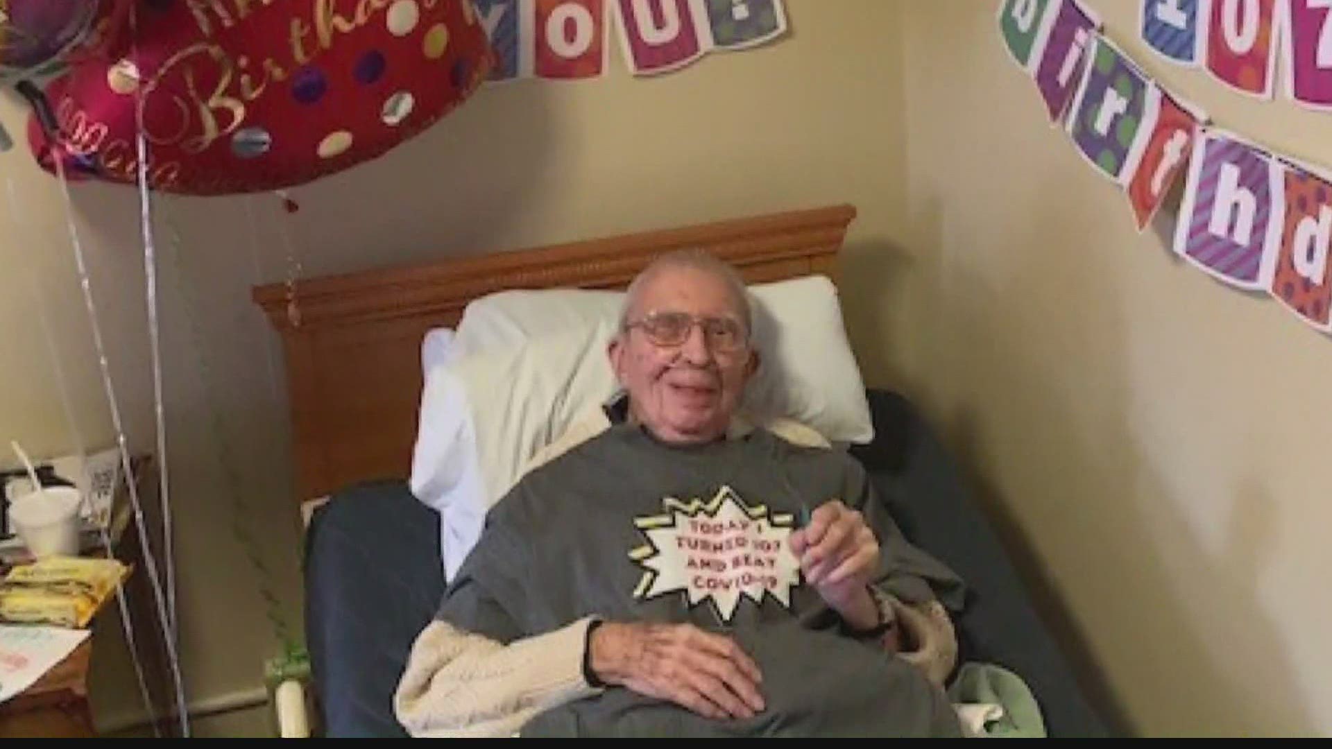 Rudi Heiber was born before both world wars and lived through the Spanish flu epedemic. Now, he's celebrating turning 107 by beating COVID-19