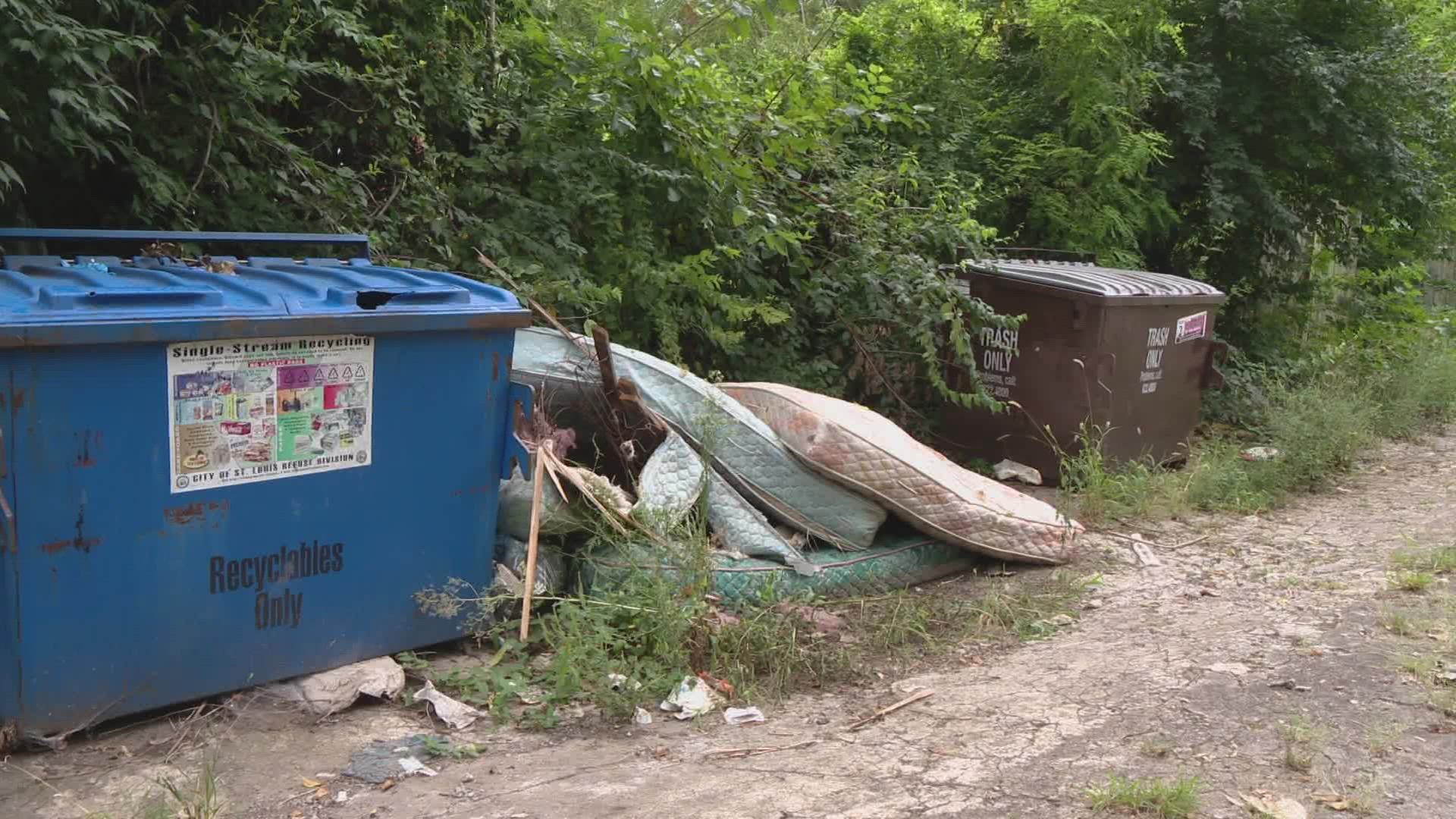 Residents say bulky trash has been piling up for months in St. Louis' 3rd ward. Illegal dumping has also increased and has been a problem in the area.