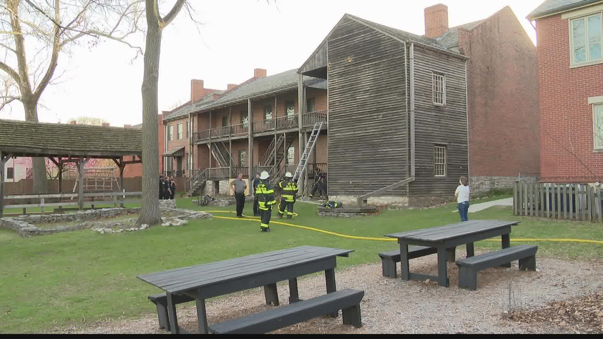 Bystanders noticed smoke coming from the St. Charles building Sunday night.  The building housed Missouri's first government from 1821 to 1826.