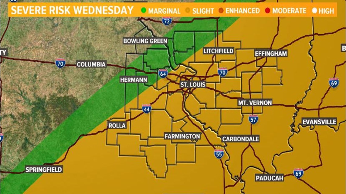 Strong storms expected to move into the St. Louis area Wednesday ...