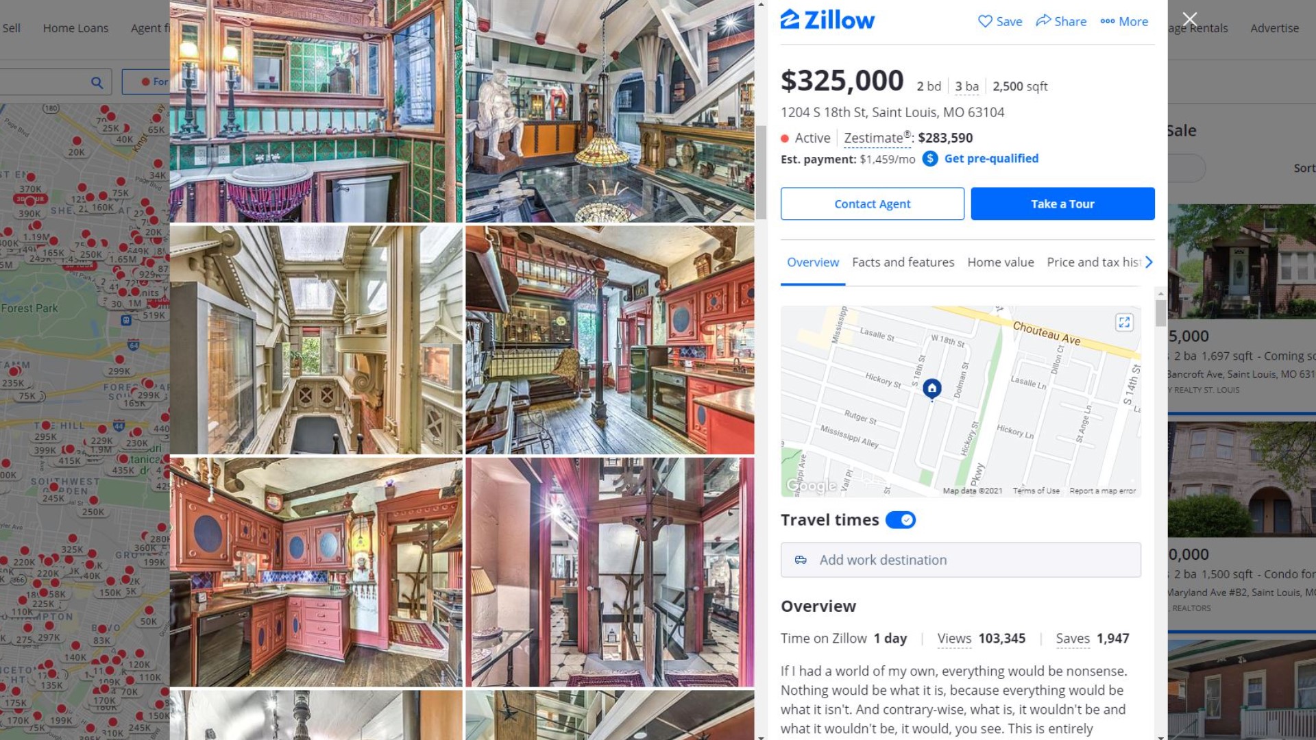 Zillow Gone Wild features crazy unique St. Louis house for sale