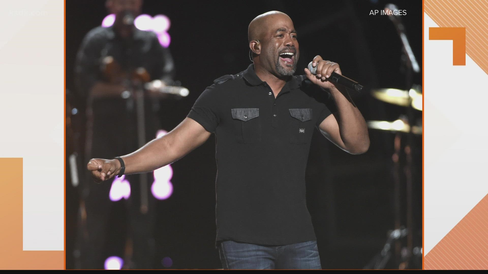 Darius Rucker is coming to the Fabulous Fox Theatre in March and Kenny Chesney will perform at Busch Stadium in May.