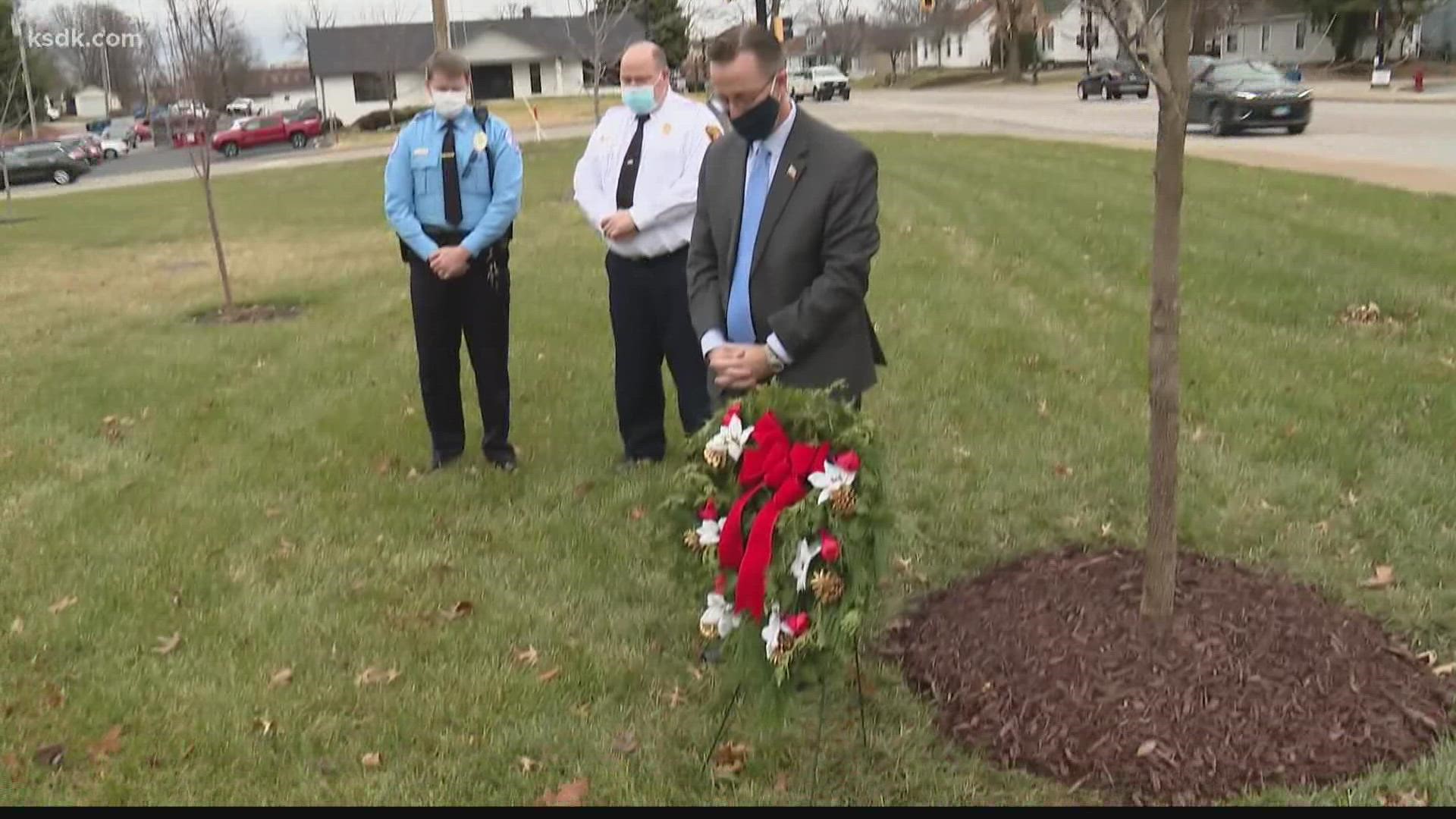 A ceremony was held at the public safety building Friday morning.