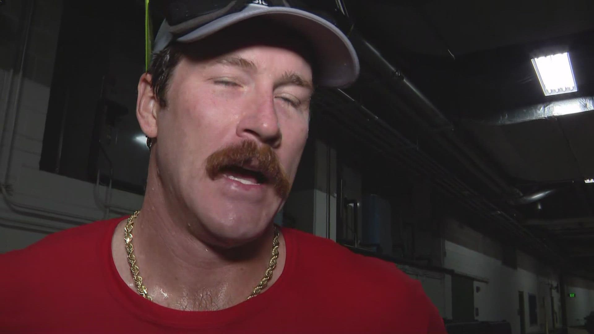 Mikolas got the win in the division-clinching game Tuesday night. He's ready for a long playoff run.