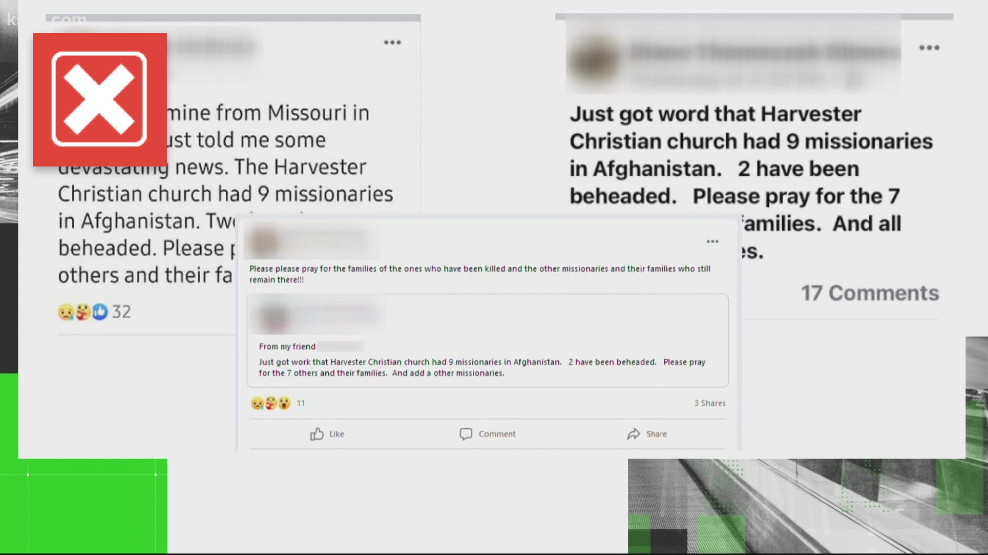 Posts on Facebook claim a local church has members in danger.