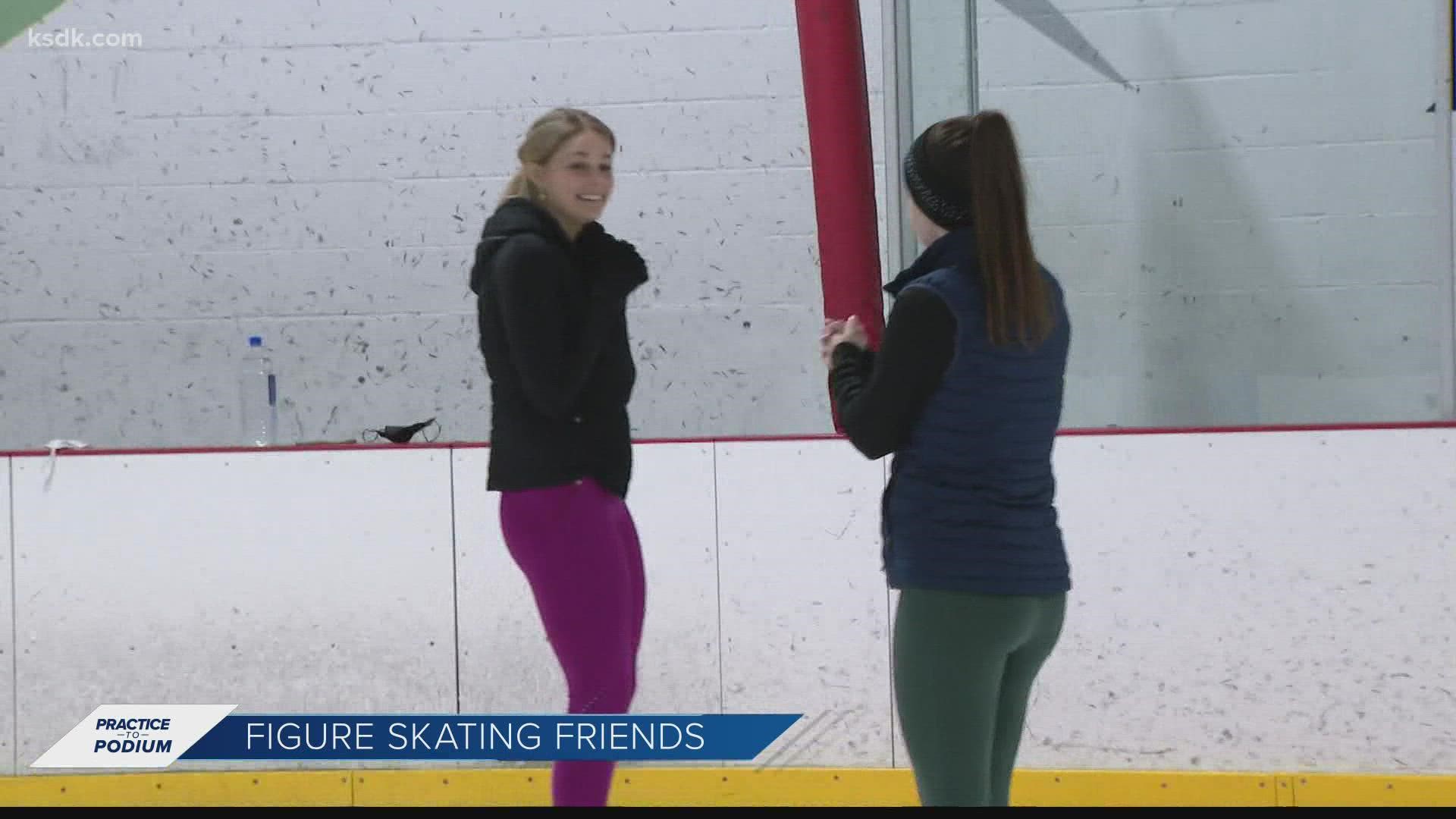 Even when they're on the ice alone, St. Louis teen figure skaters are in good company.