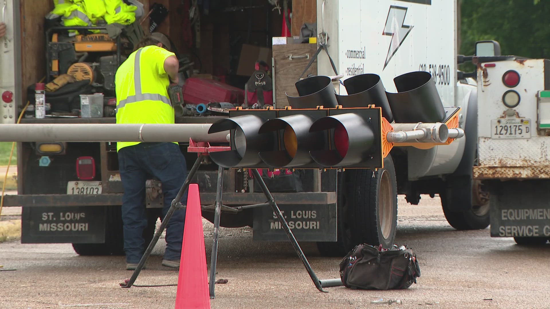 The crash happened near the intersection of Falling Springs and Camp Jackson roads at around 7 a.m. Two people were taken to an area hospital.