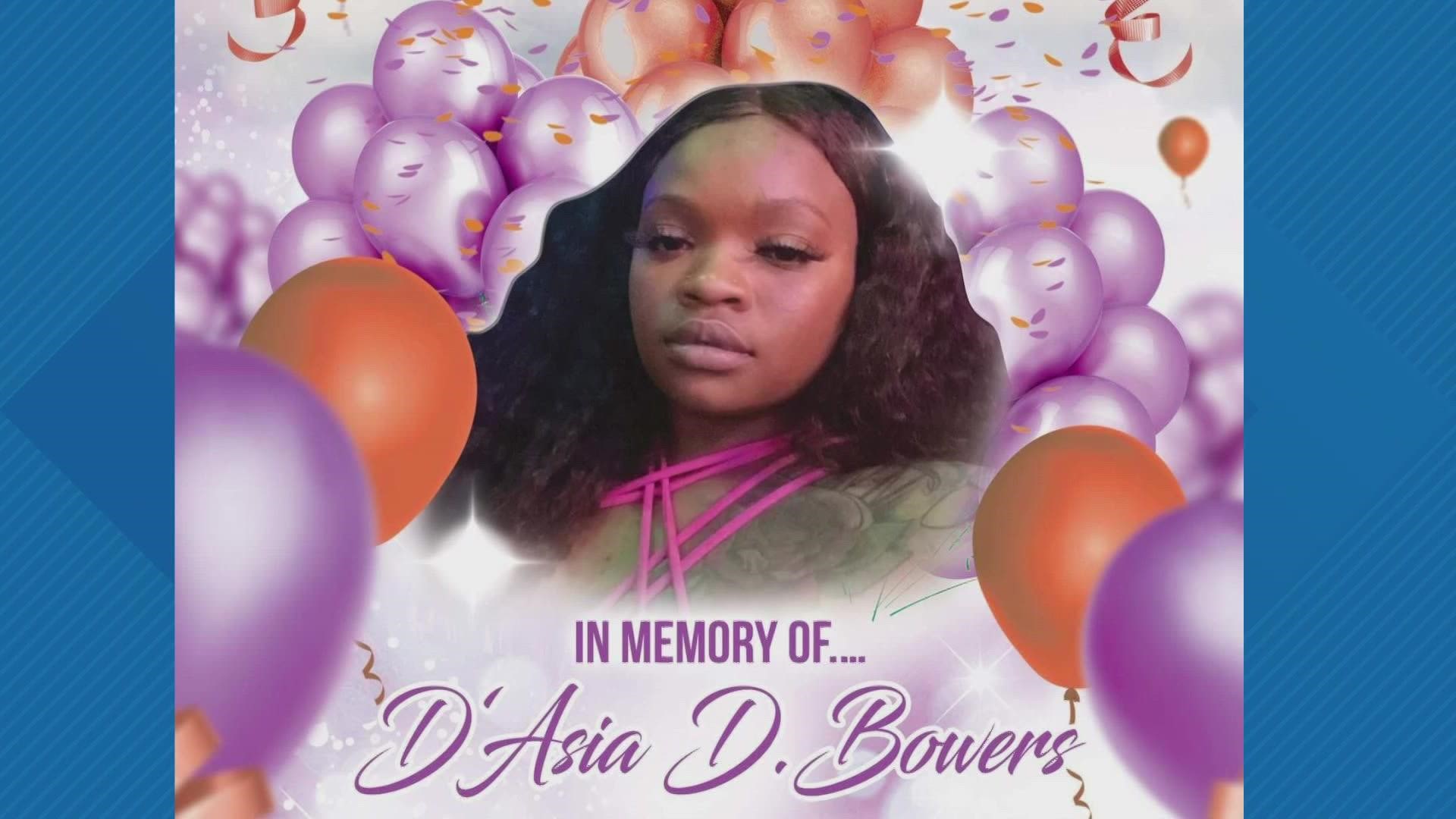 25-year-old D’Asia Bowers was killed around 1:15 a.m. Monday morning while driving near Broadway and Warren. Police are still tracking down the gunman.