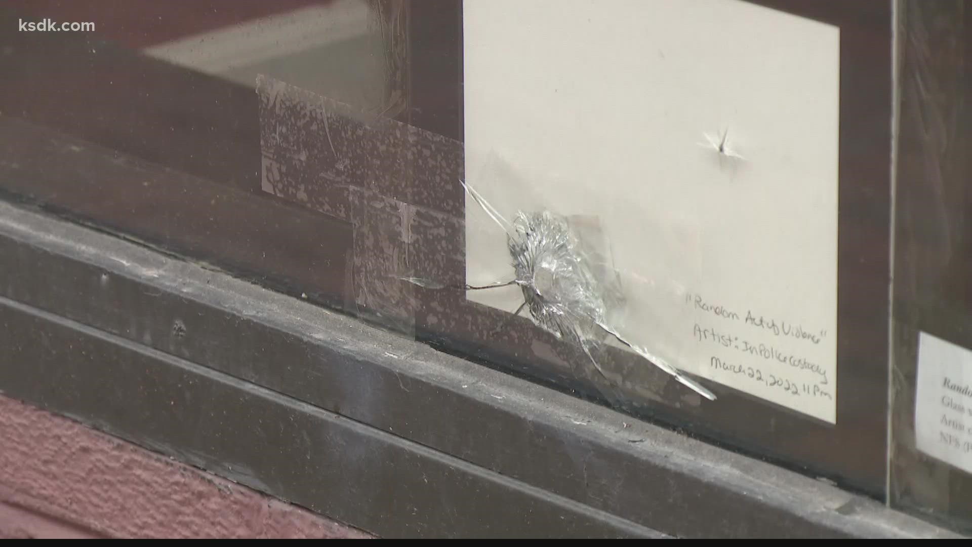 It happened Tuesday night on North Main Street in St. Charles. At least five businesses were hit by gunfire.