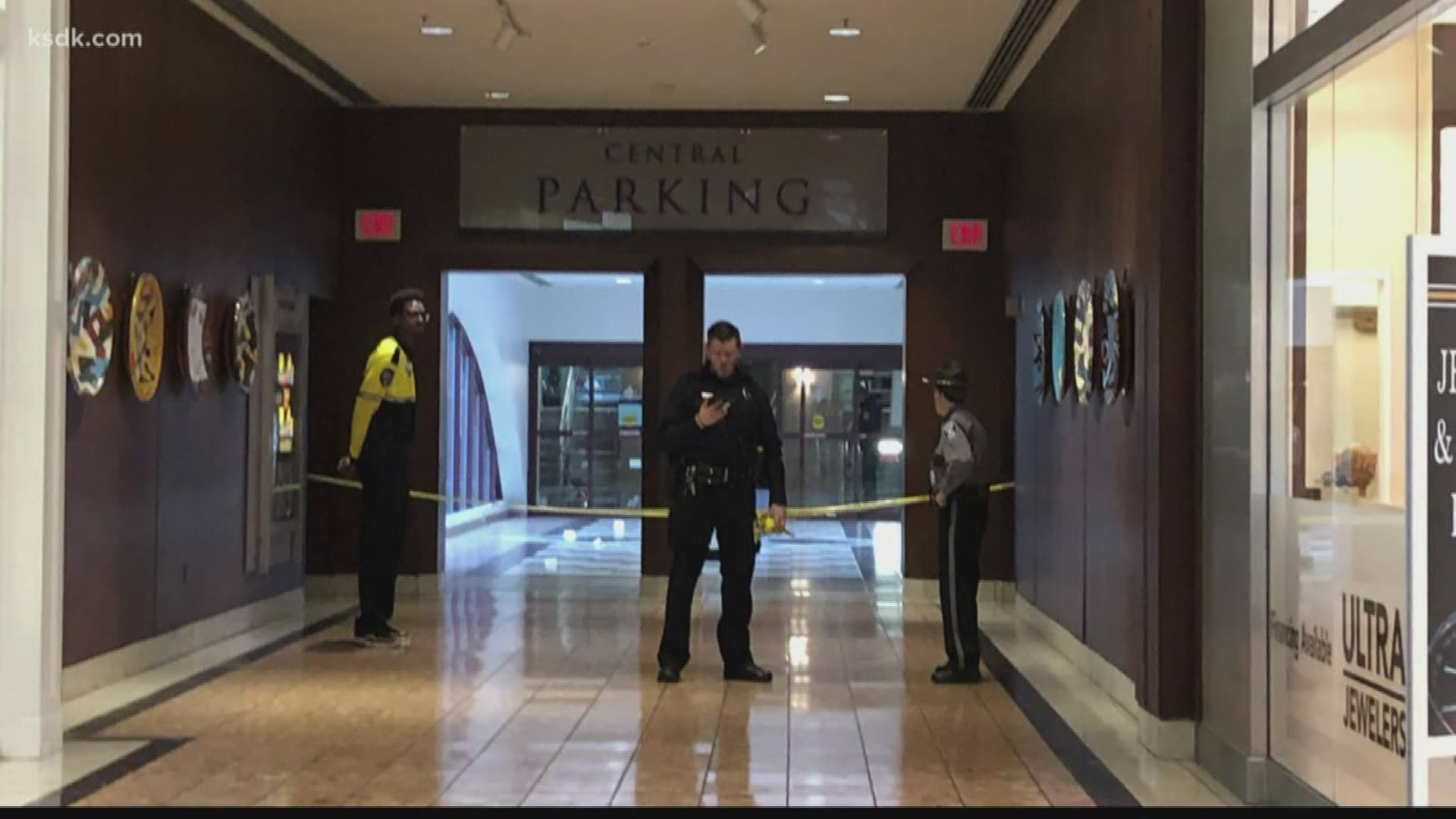 The man came back inside the Galleria after he was shot and collapsed inside a Lids store.