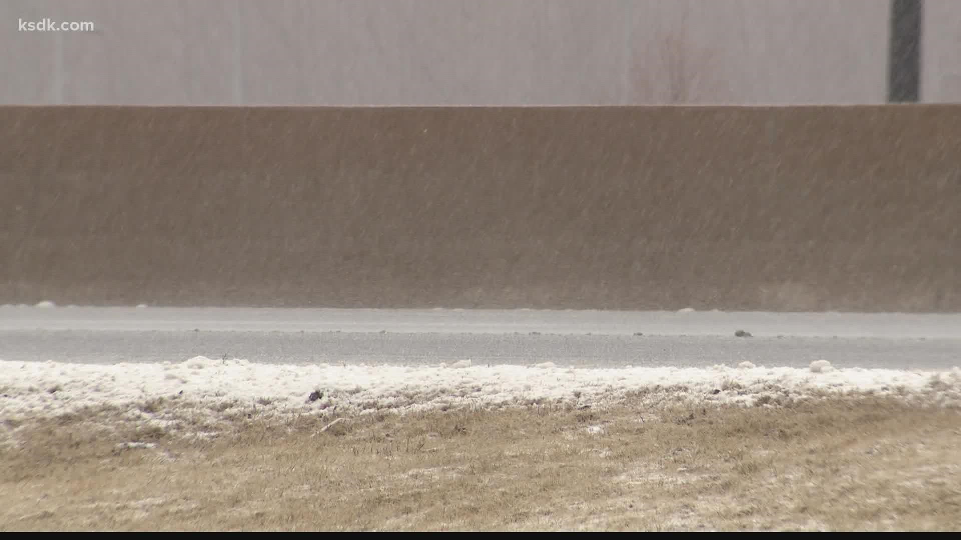 Slick roads will linger around St. Louis into early Friday | ksdk.com