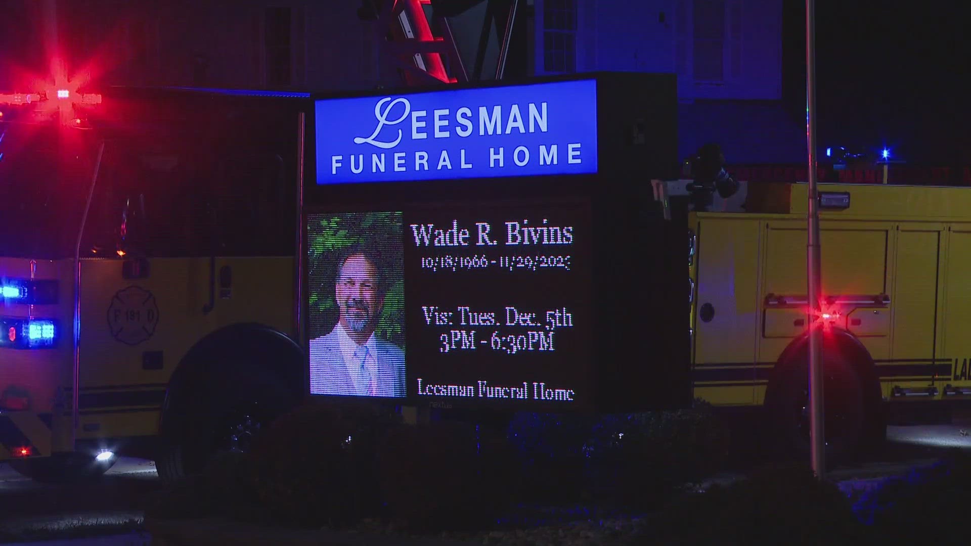 Paw Paw Towing organized the procession, which was the company Wade Bivins worked for since April of this year. The company says it's like "losing a family member."