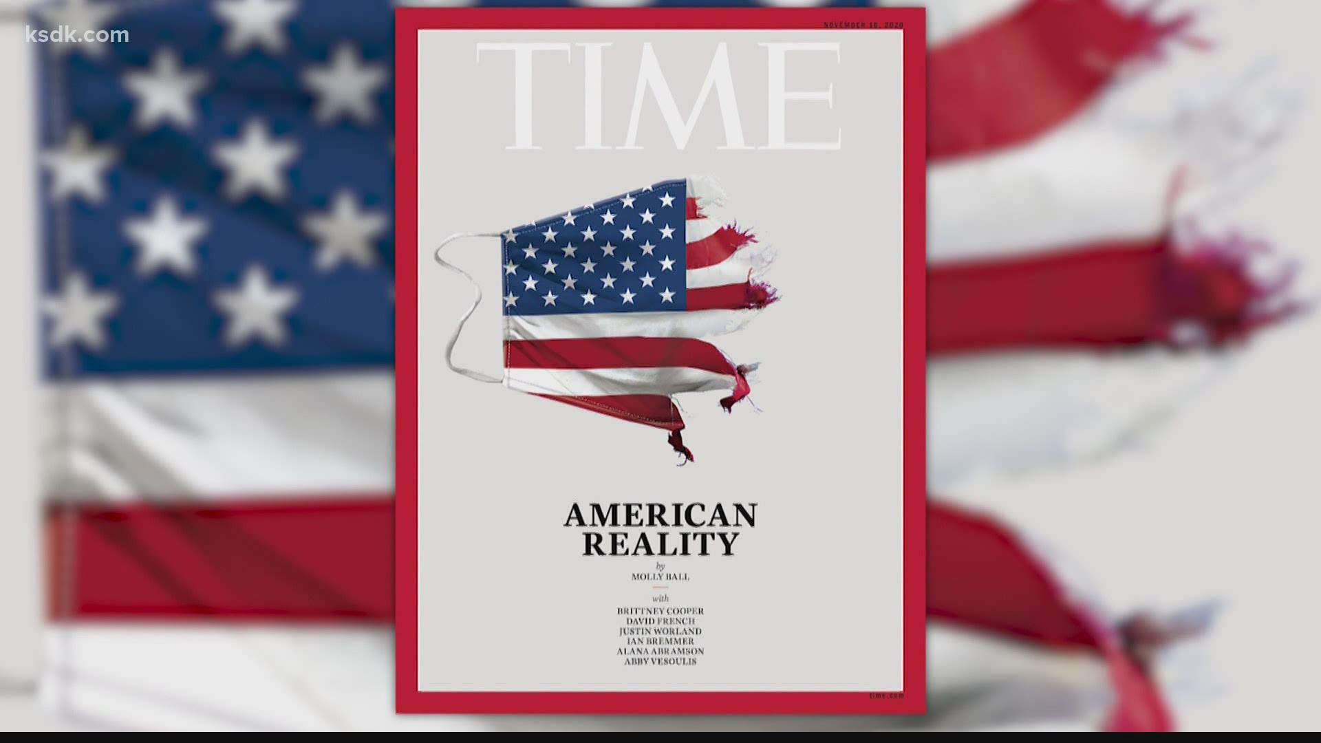 Time says the illustration represents a nation torn apart by political and cultural polarization