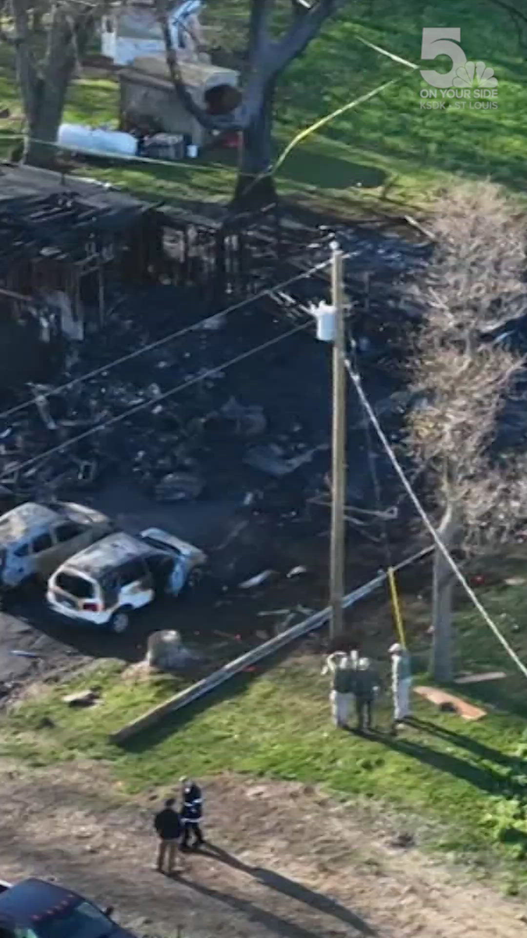 Drone video of fatal house explosion in Troy, Illinois | ksdk.com