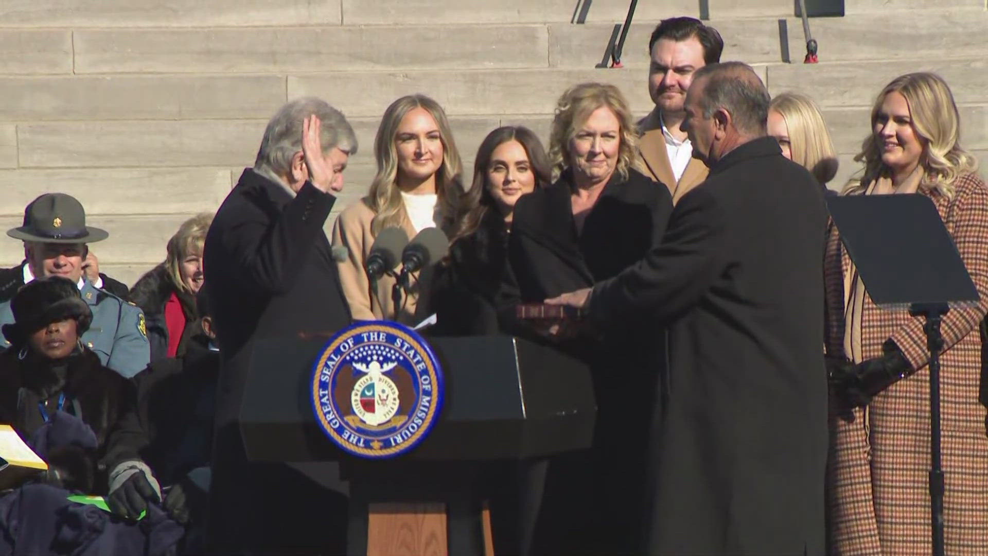 Mike Kehoe was sworn in as Missouri's next governor on Monday. He becomes the 58th governor in the state's history.