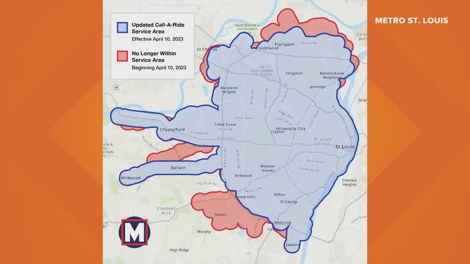 Trips outside of the new service area will no longer be eligible for Call-A-Ride after Monday. The change will impact many riders who use the service.