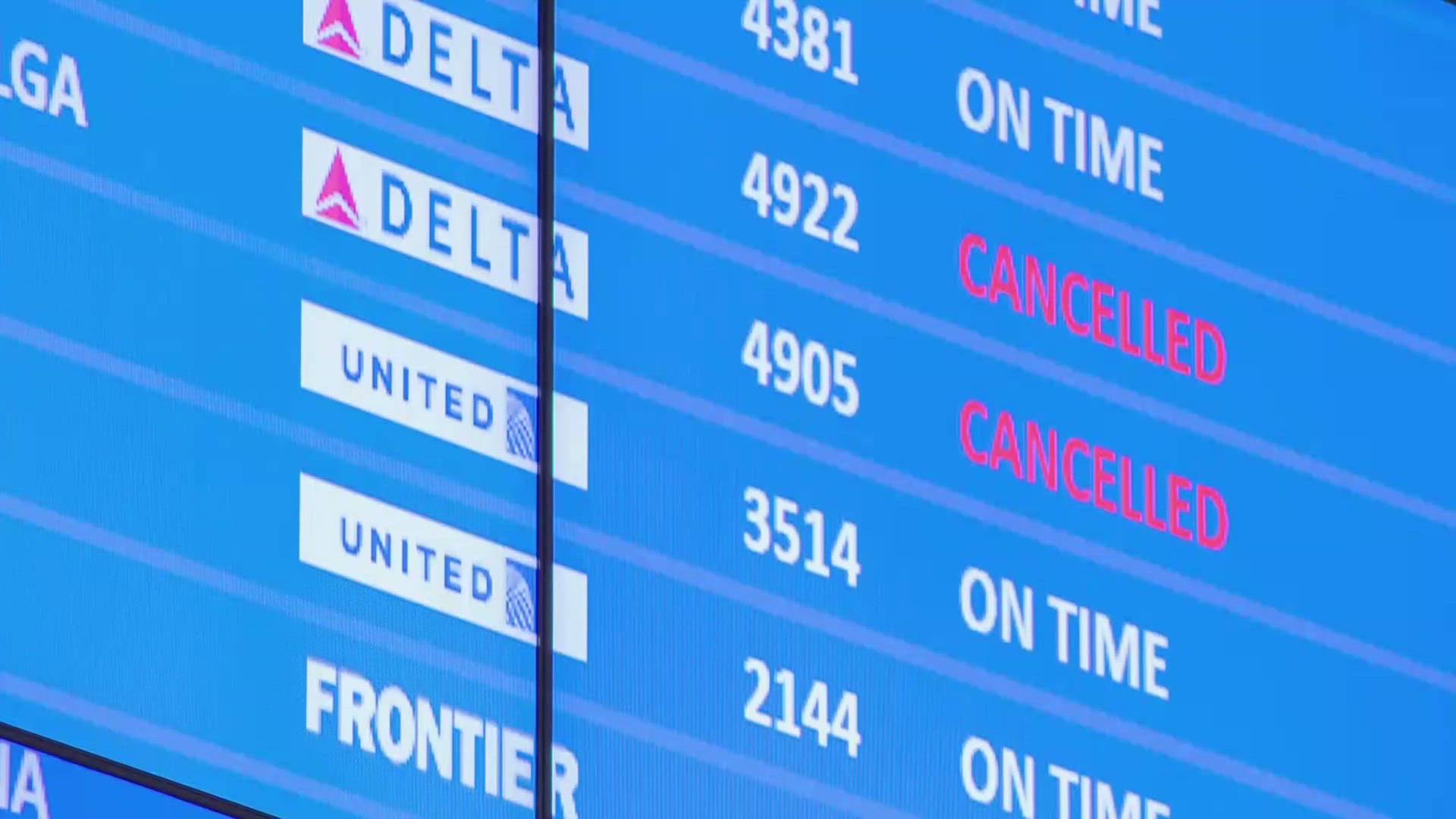 While Southwest hasn't been impacted by the tech issues, Delta, United and American Airlines were all affected. Some travelers are still stuck waiting at Terminal 1.