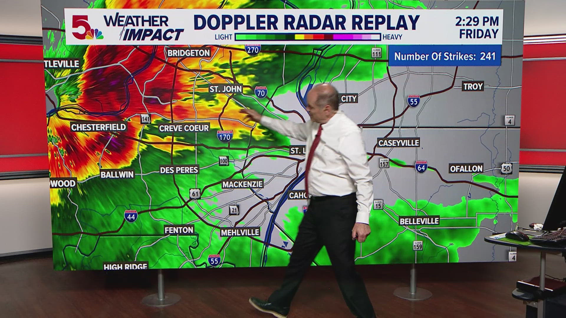 Here's what radar indicated the storm did on Friday.