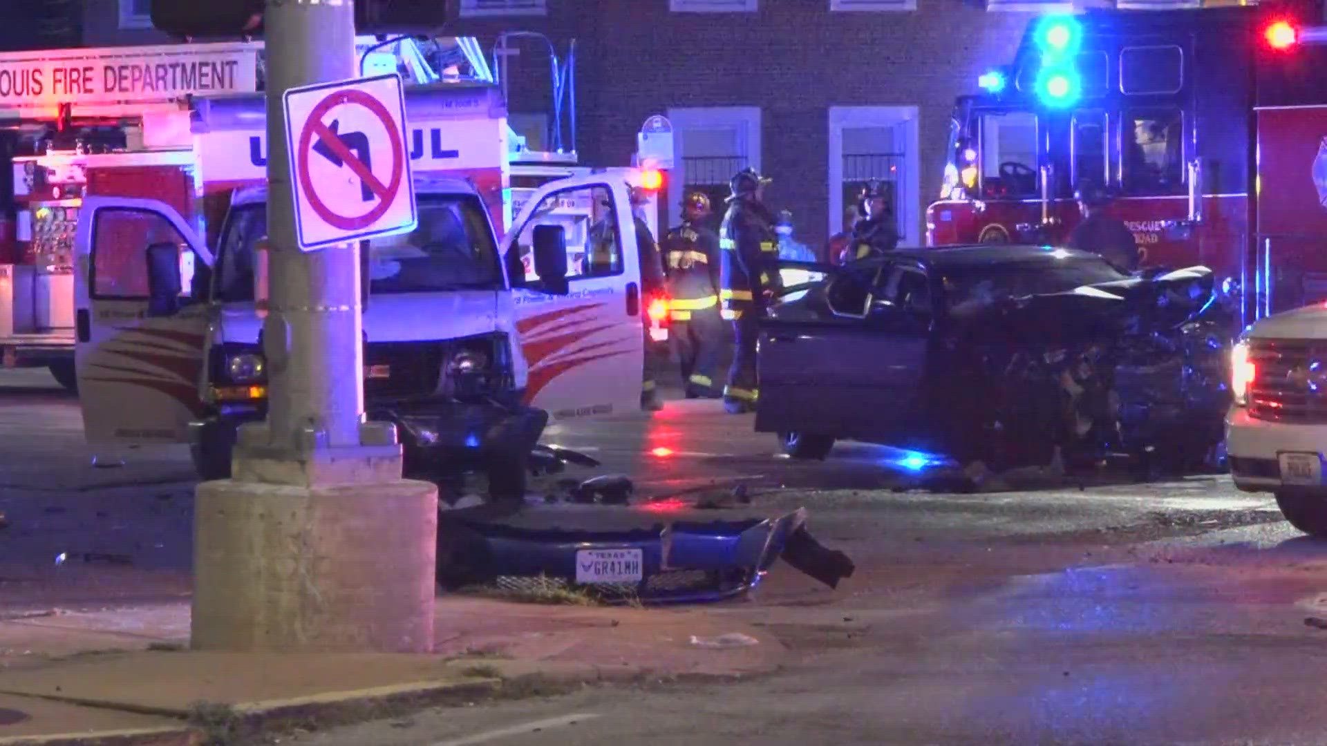 The crash happened just before 2 a.m. at West Florissant Avenue and Riverview Boulevard. One person was killed as a result.