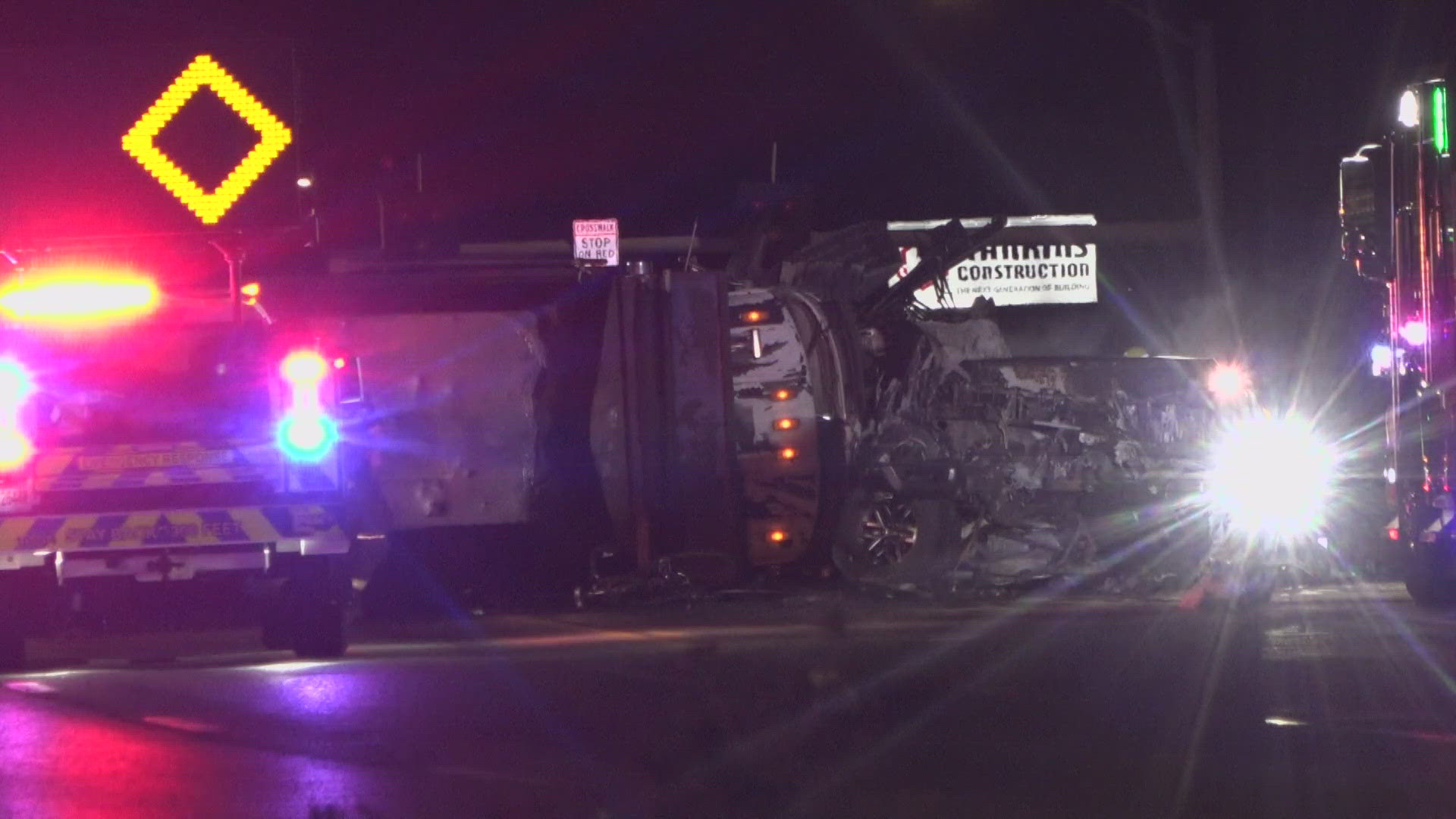 A crash involving a pickup and a dump truck in Overland left one person dead early Friday morning. It happened at Page Avenue and Dielman Road.