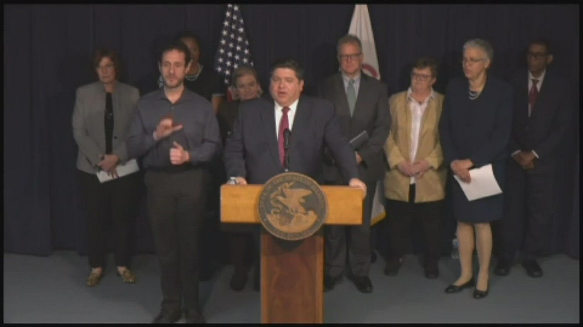Eleven people in Illinois have tested positive for COVID-19, Gov. J.B. Pritzker confirmed in a news conference from Chicago Monday afternoon.