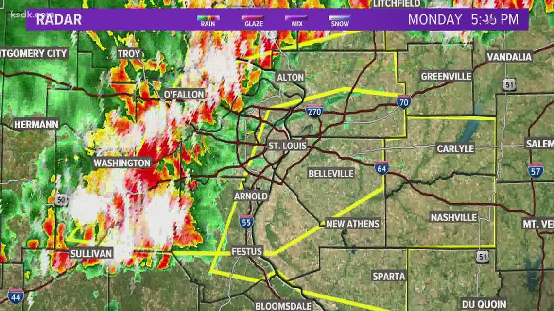 Strong storms move through St. Louis area on Monday evening | ksdk.com