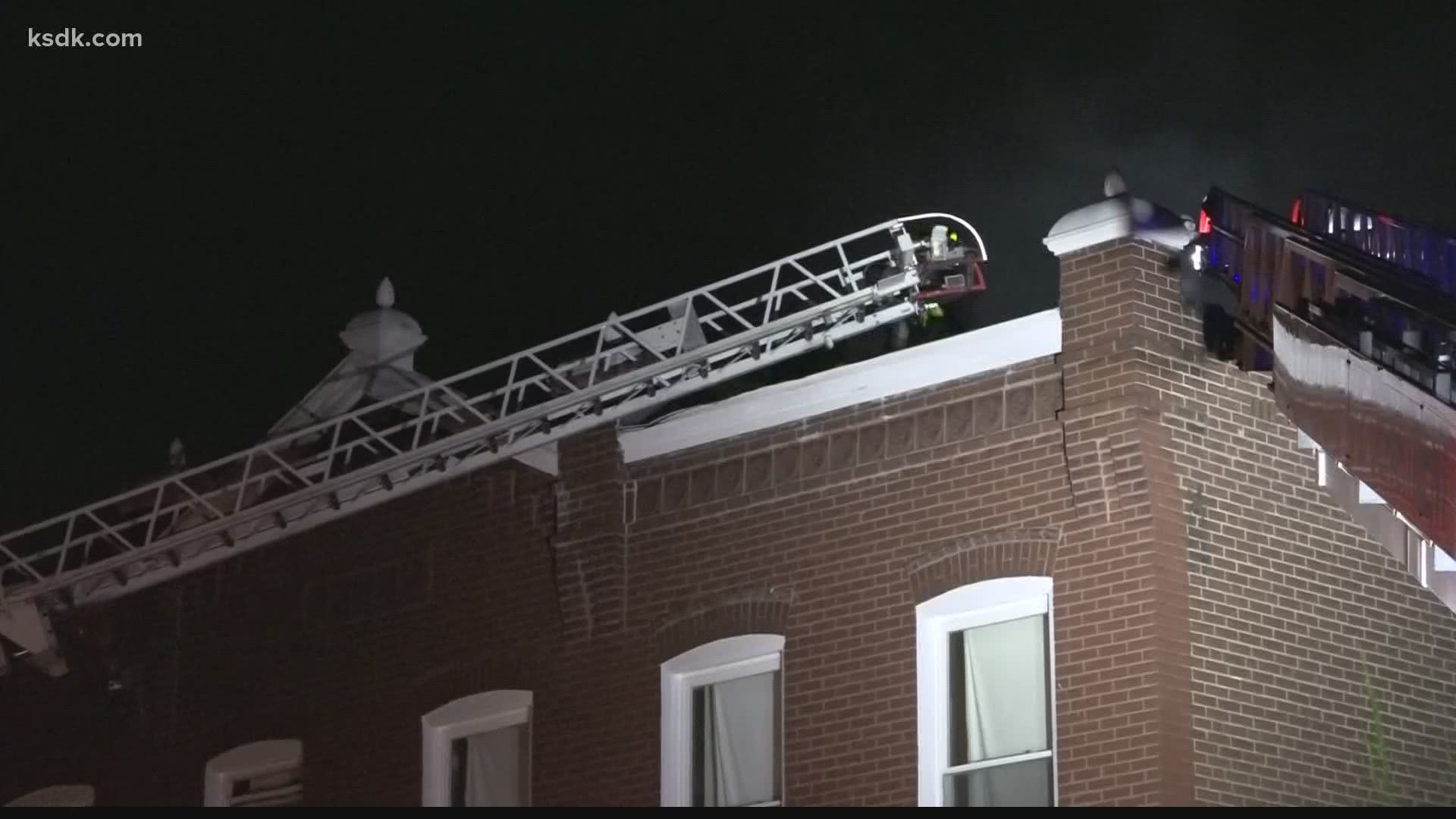 “This was a quick-moving fire that started on the first floor and went up pretty quickly,” St. Louis Fire Chief Dennis Jenkerson said at the scene.