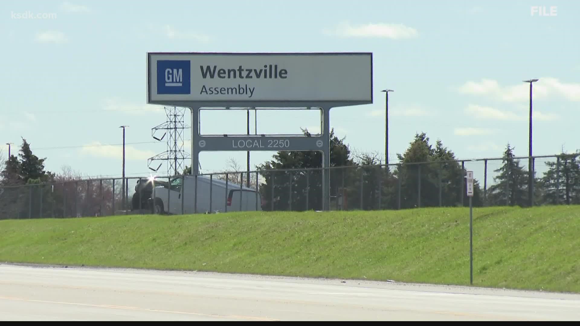 A two week shutdown begins at GM Wentzville plant on Monday due to semiconductor chip shortage