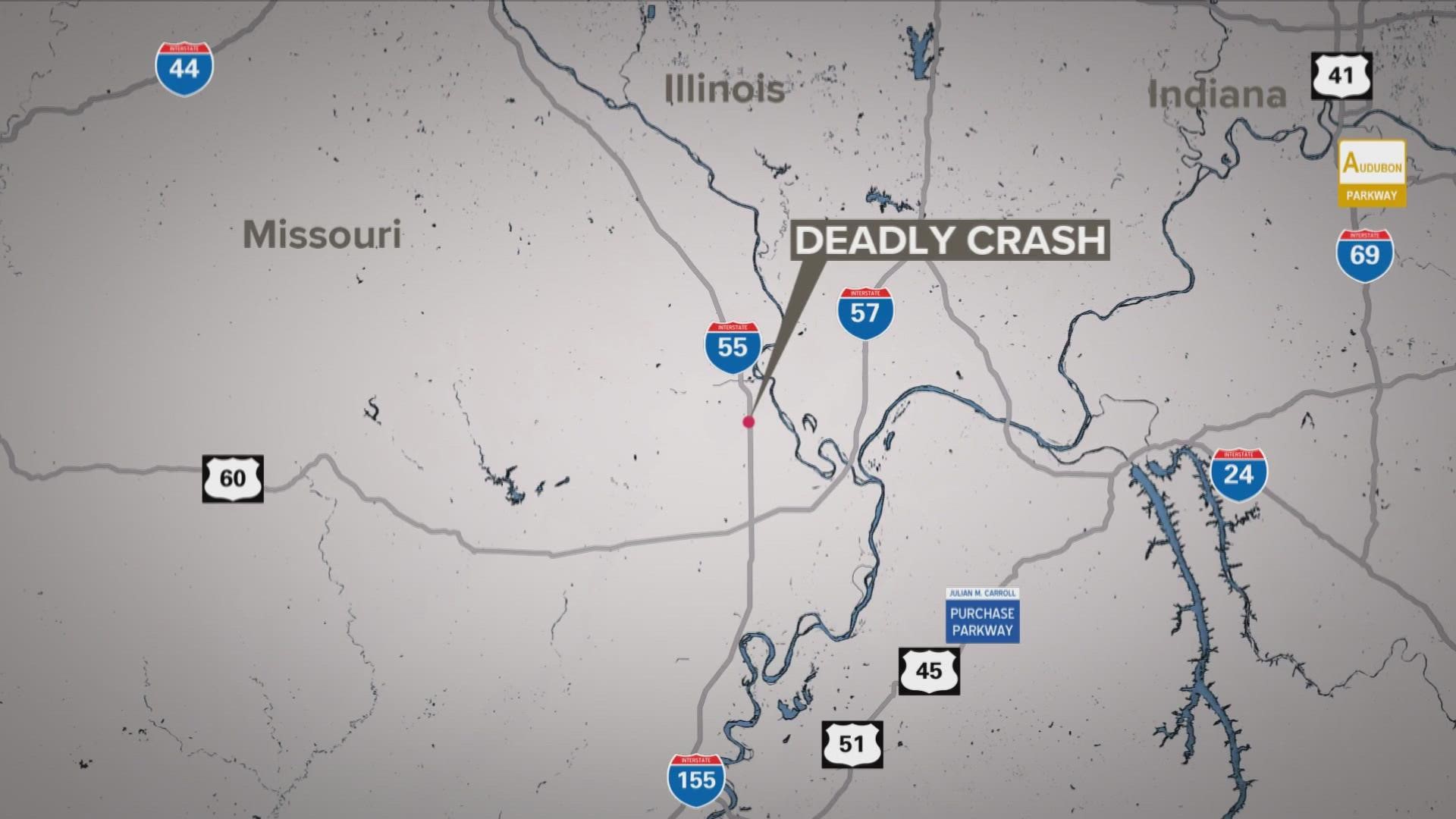 The driver, from Bridgeton, a man from Ste. Genevieve and a woman from Brighton, Illinois were killed in the crash. Three others from the St. Louis area were injured