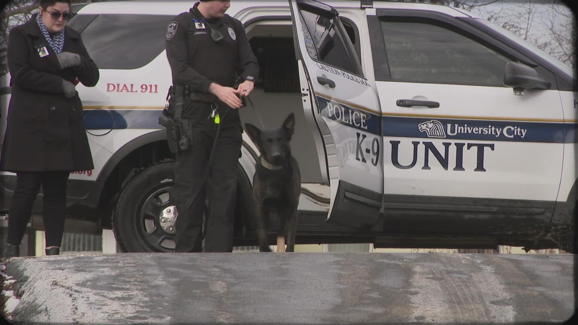 Due to medical issues, K-9 officer King is being humanly euthanized. The department is gathering to say a final goodbye.