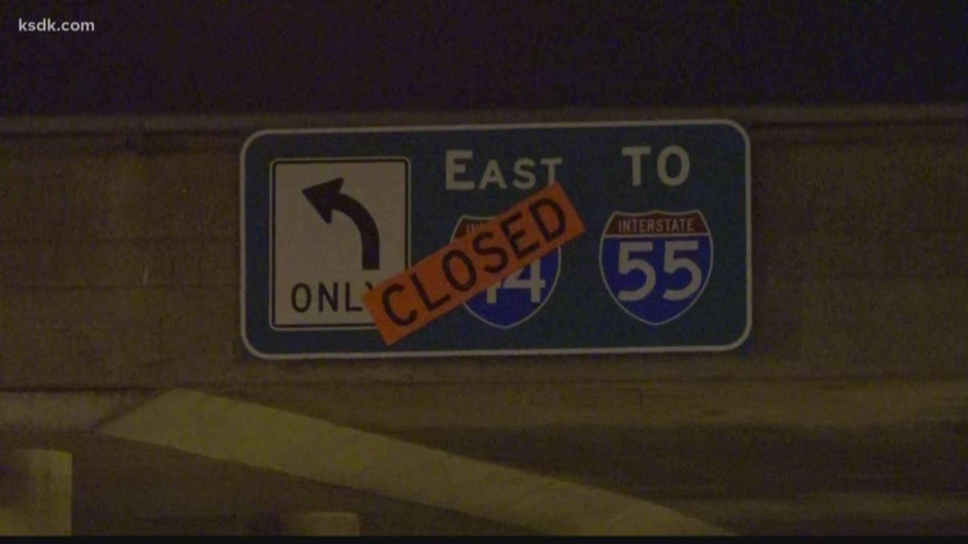 MoDOT will close Jefferson under I-44 this weekend to remove the eastbound bridge over Jefferson