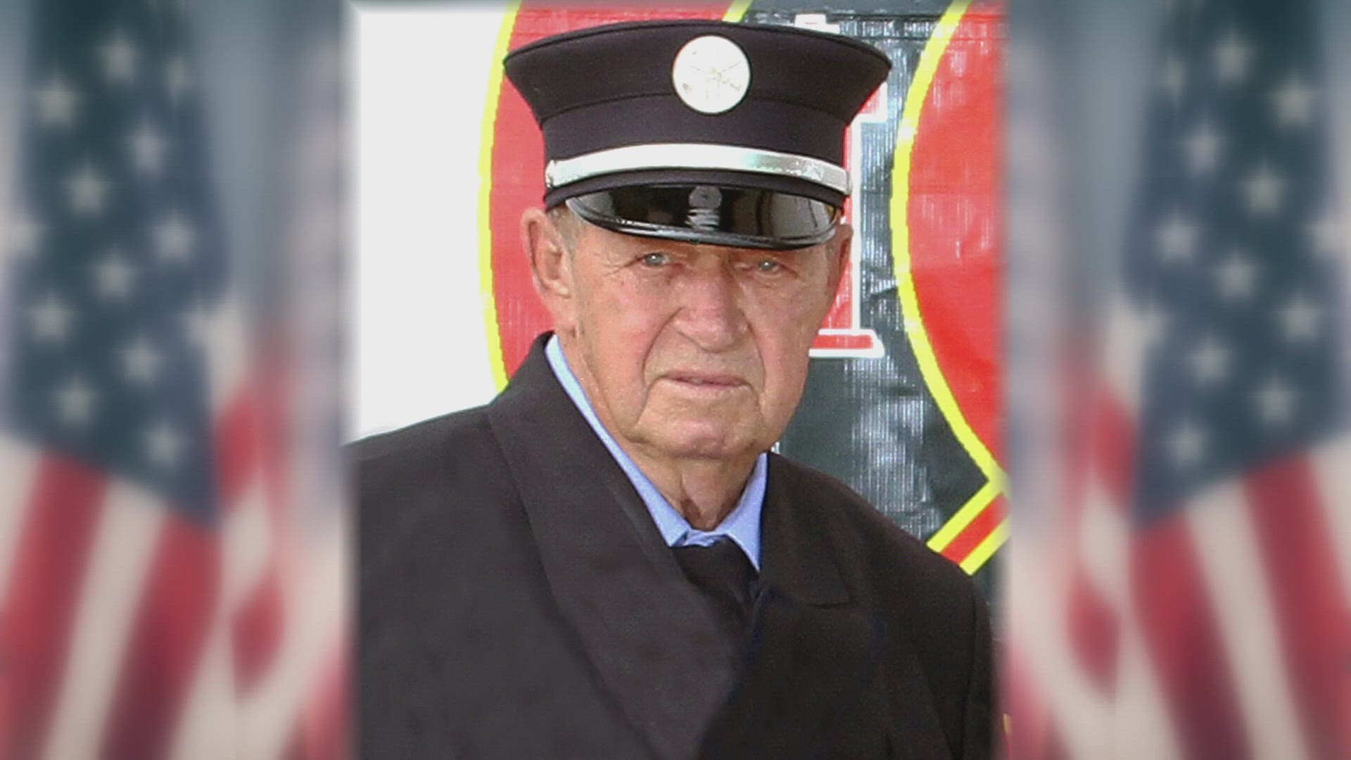 Funeral services for firefighter Lloyd Ruediger begin at 11 a.m. at St. Paul's Catholic Church in Berger. He died in the line of duty Monday.