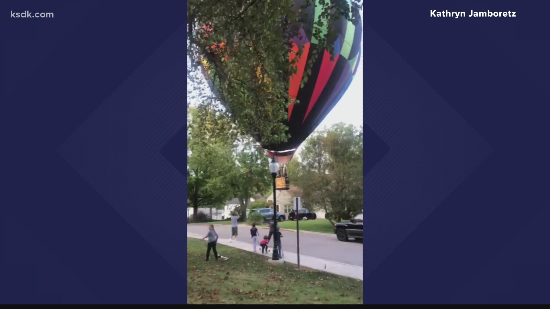 The balloon landed safely
