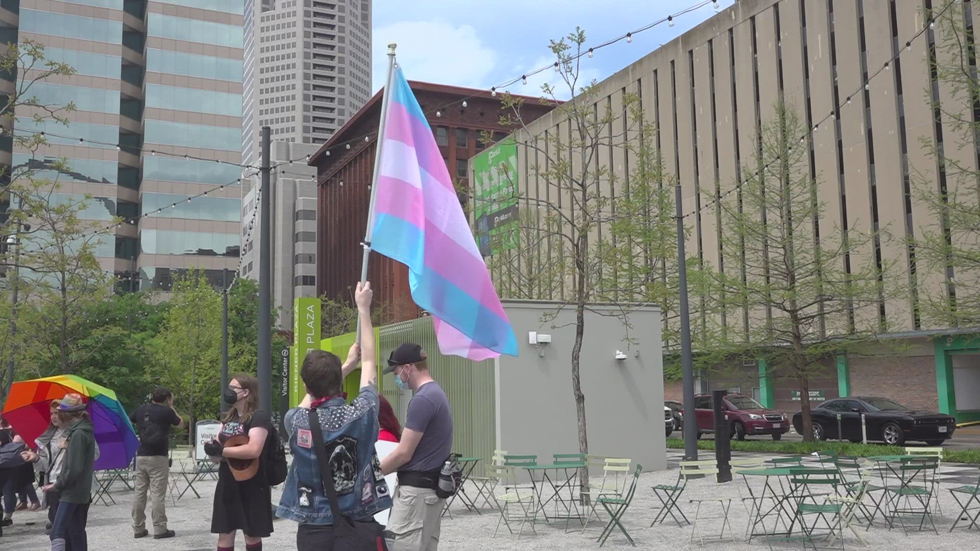 Transgender flag raised at City Hall in St. Louis