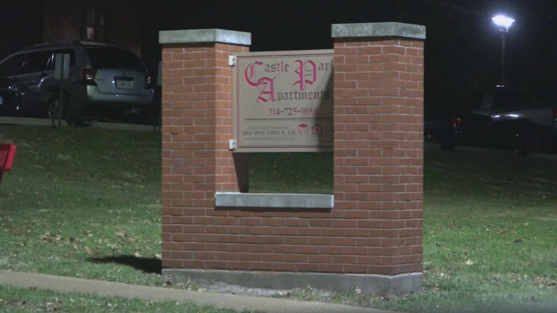 Investigators believe it started with a dispute inside Castle Park Apartments, located near St. Charles Rock Road.