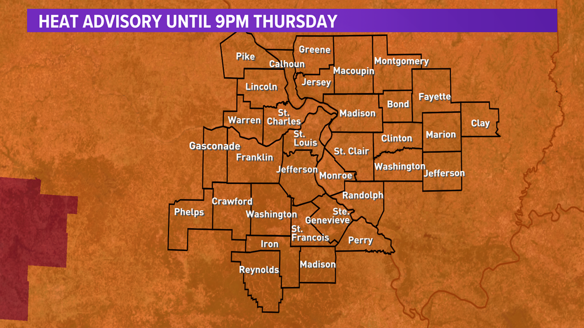 St. Louis weather forecast Hot temps return with head advisories
