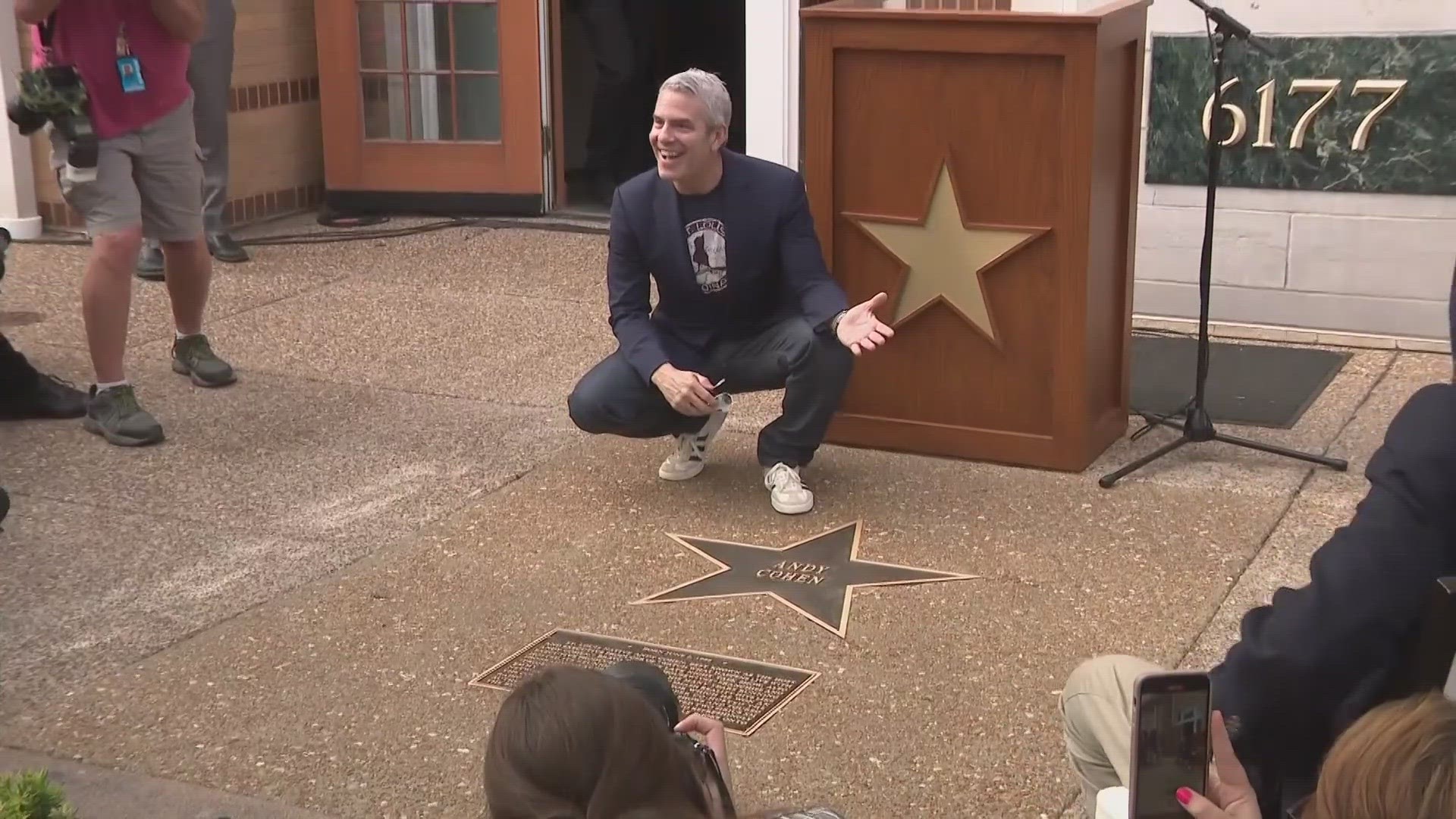 Andy Cohen, the host of Bravo's "What What Happens Live," was inducted Friday night into the St. Louis Walk of Fame.