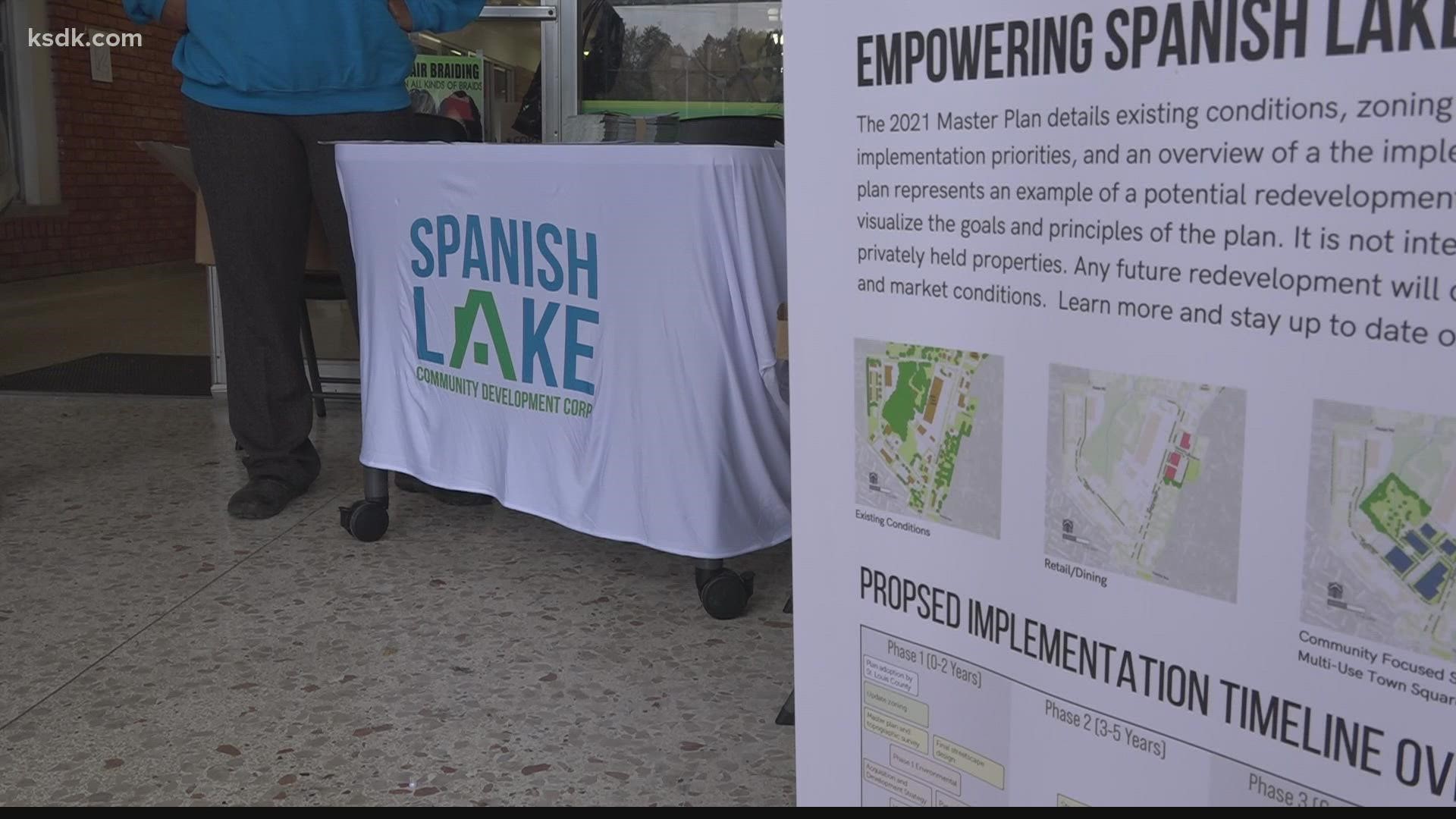 Plans for a shopping center were unveiled on Saturday.