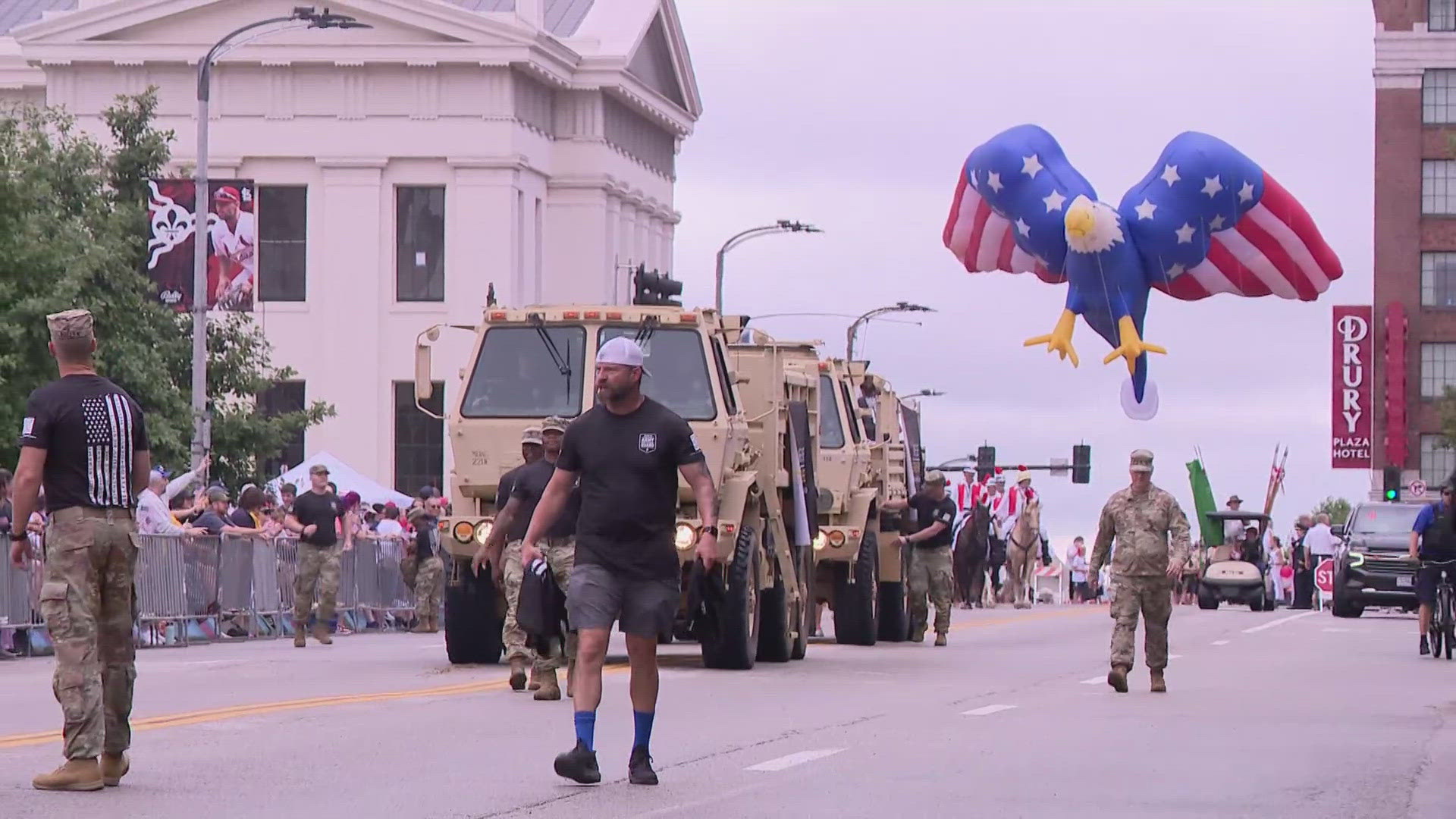 Rain postponed or cancelled some of today's festivities in the St. Louis area. Despite that, Webster Groves and Downtown St. Louis held its 4th of July parades.