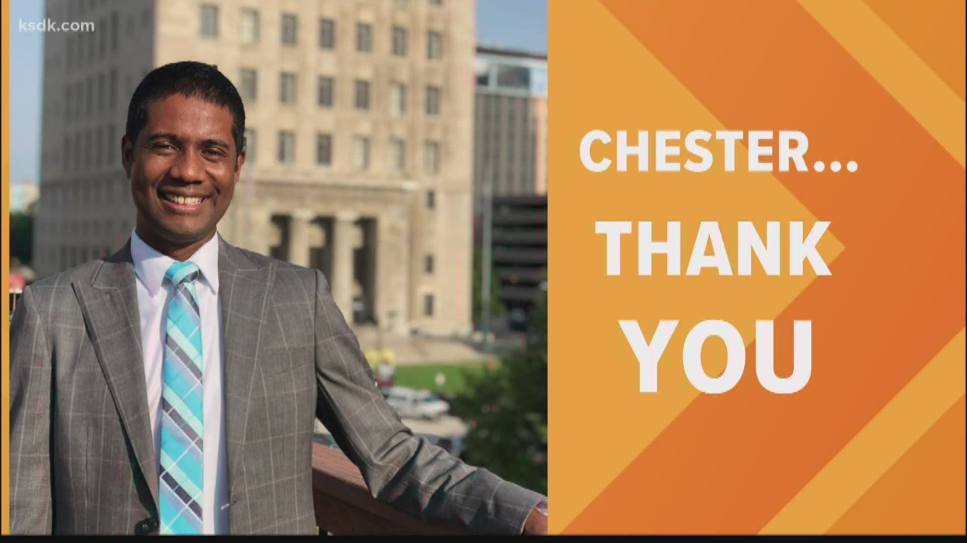 It's meteorologist Chester Lampkin's last week on TISL. He will be working for our sister station in Washington D.C.