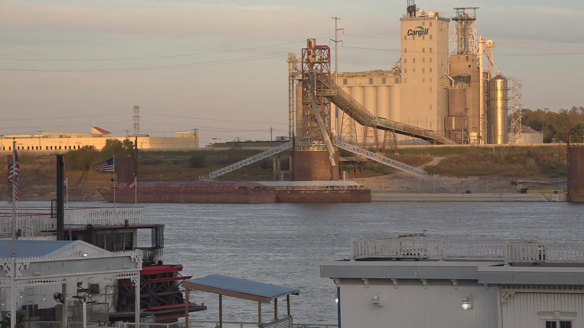 The Mississippi River is seeing low levels due to extreme flooding and now a drought in the area. It affects not only businesses but also energy and food prices.