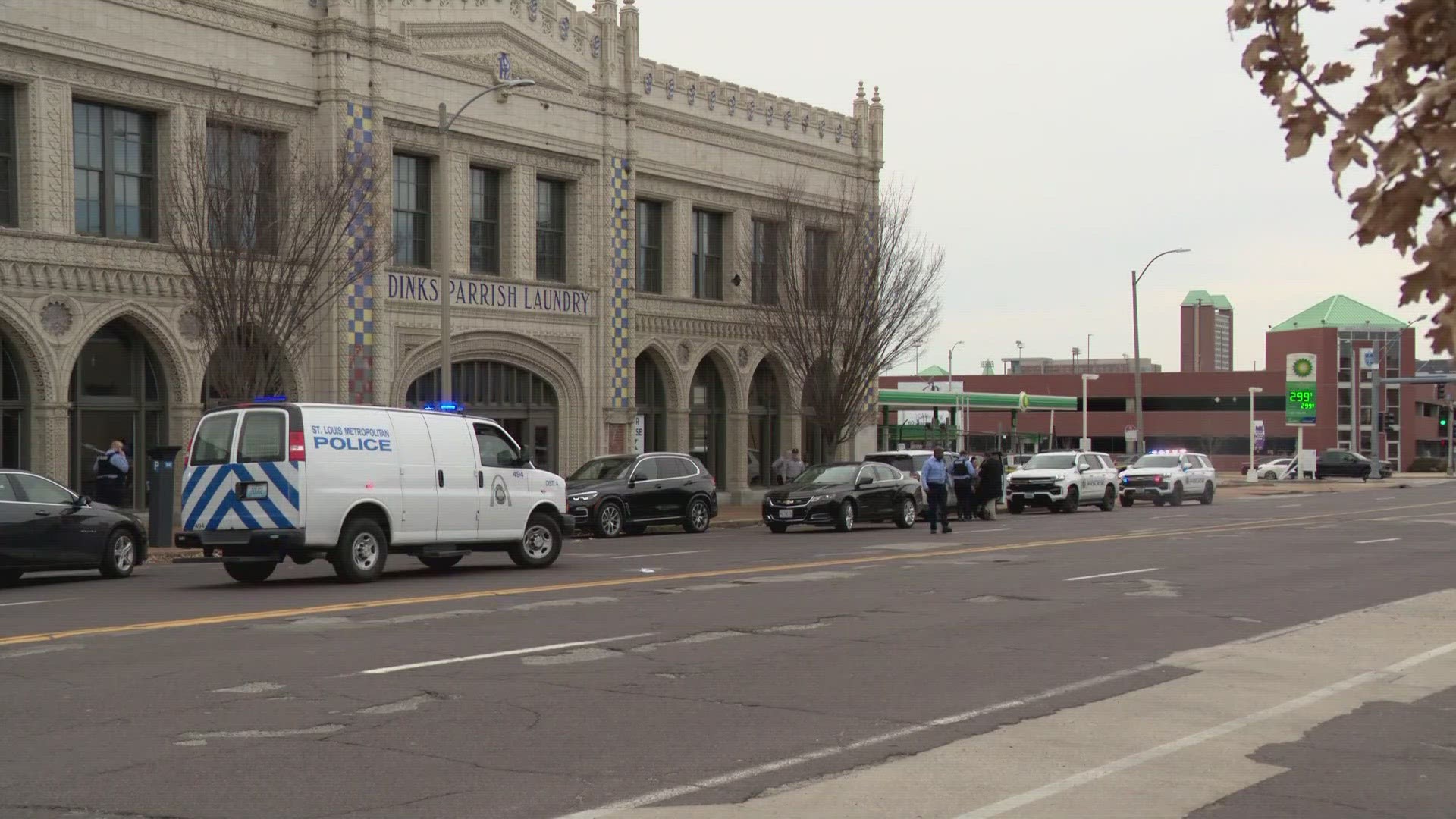 The shooting happened at an apartment in the 3100 block of Olive Street, police said. The suspect is in custody.