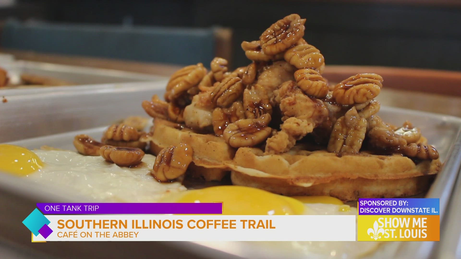 Mary Caltrider takes a "One Tank Trip" to Café On The Abbey in Columbia IL. It's just one of many stops on the Southern Illinois Coffee Trail.