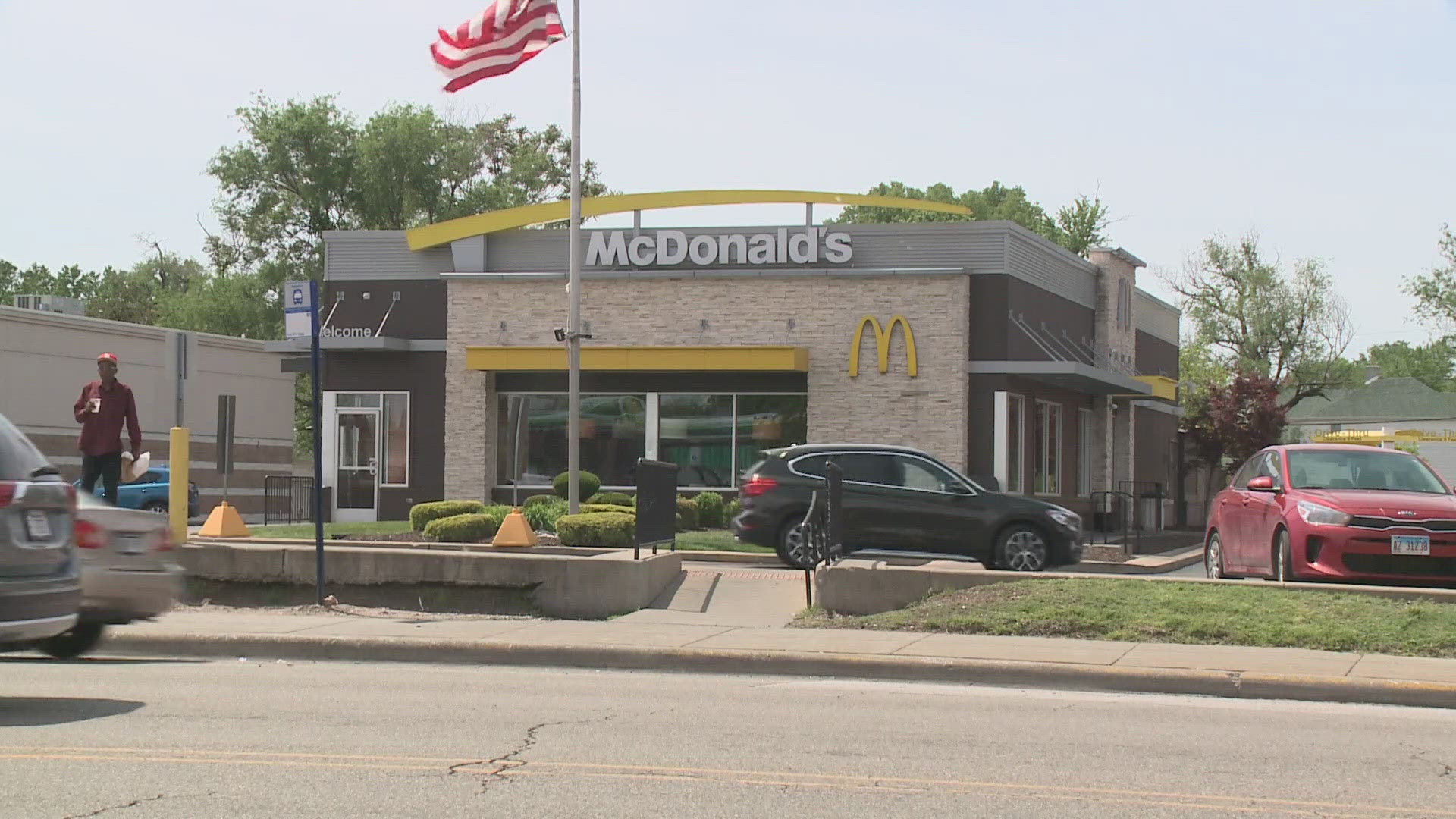 One person died and another was hospitalized Wednesday night after a shooting at a McDonald's in East St. Louis.
