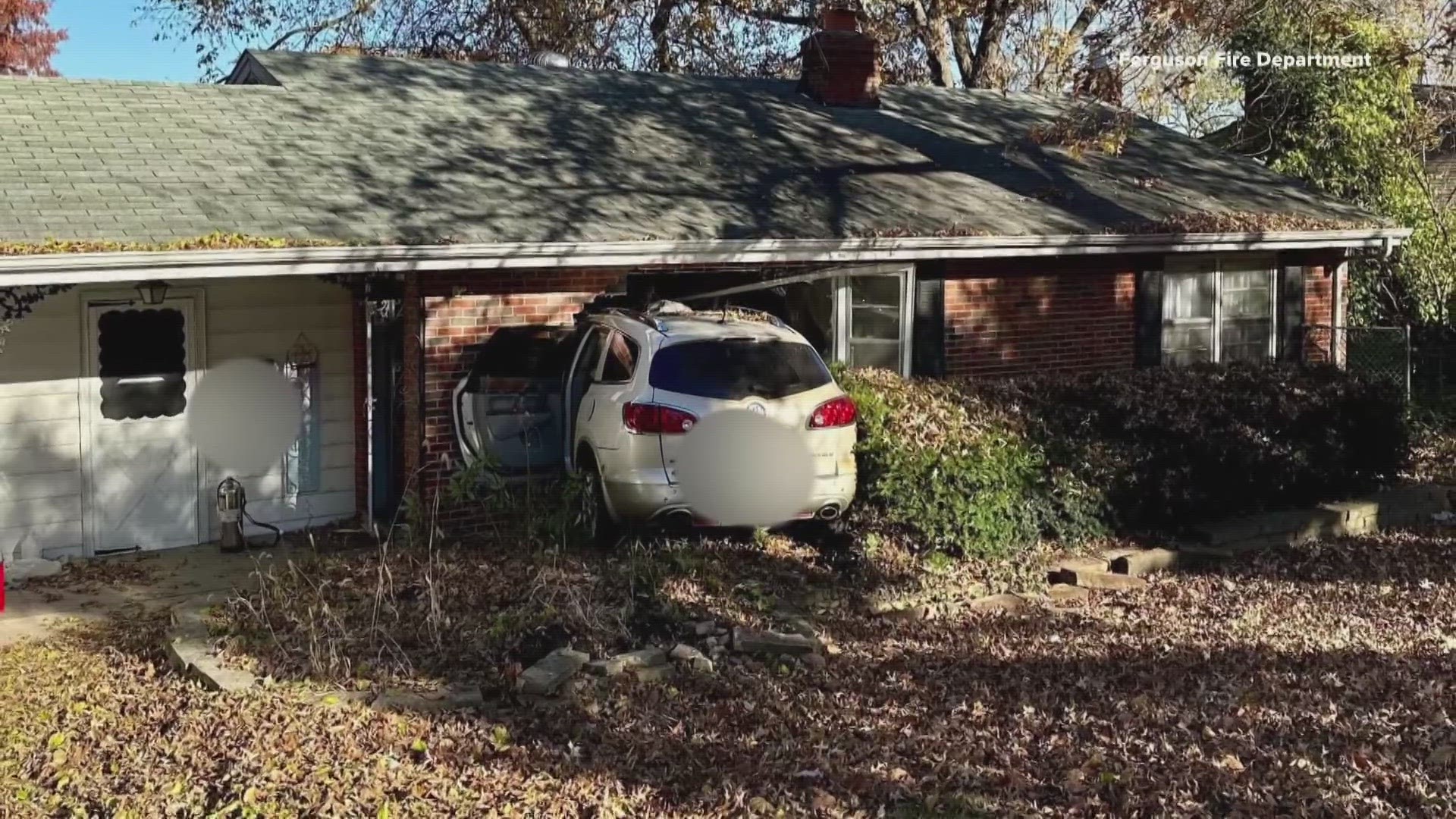 A vehicle crashed into a north St. Louis County home Friday afternoon. According to the Ferguson Fire Department, crews responded Friday afternoon.