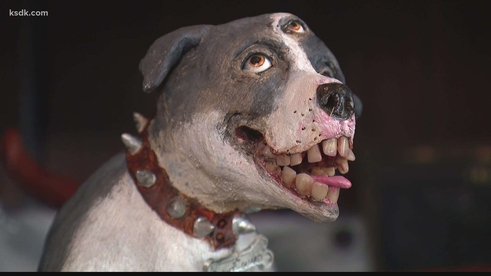 Wentzville artist creates dog sculptures with human features 