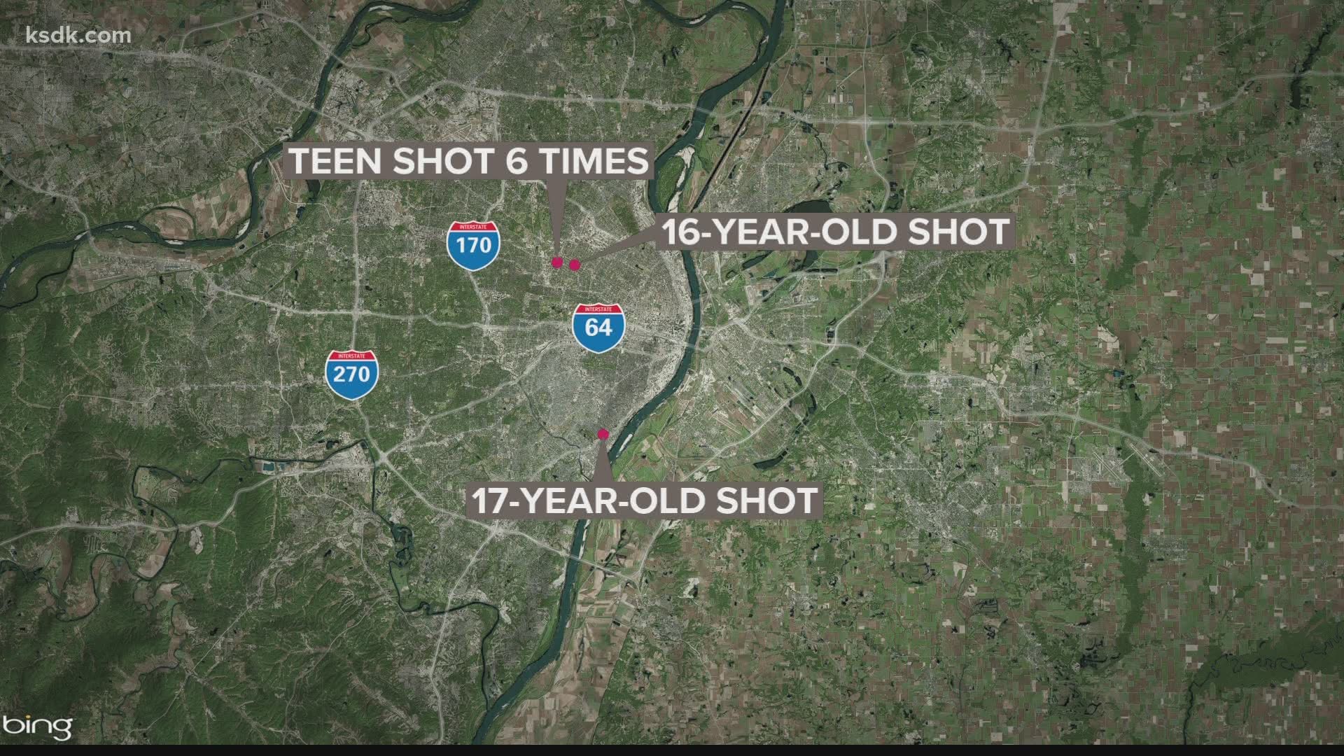 3 teens injured in shootings Monday in St. Louis | ksdk.com